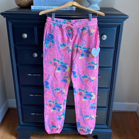 LoveShackFancy X Beach Riot Banded Sweatpants Size XS NWT - Picture 3 of 11